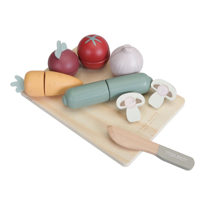 Vegetais de madeira (cortar e unir) Toys Little Dutch