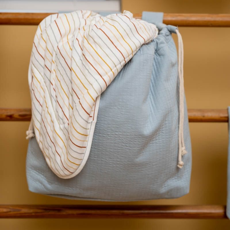 Saco de arrumação de brinquedos pure soft blue accessories Little Dutch
