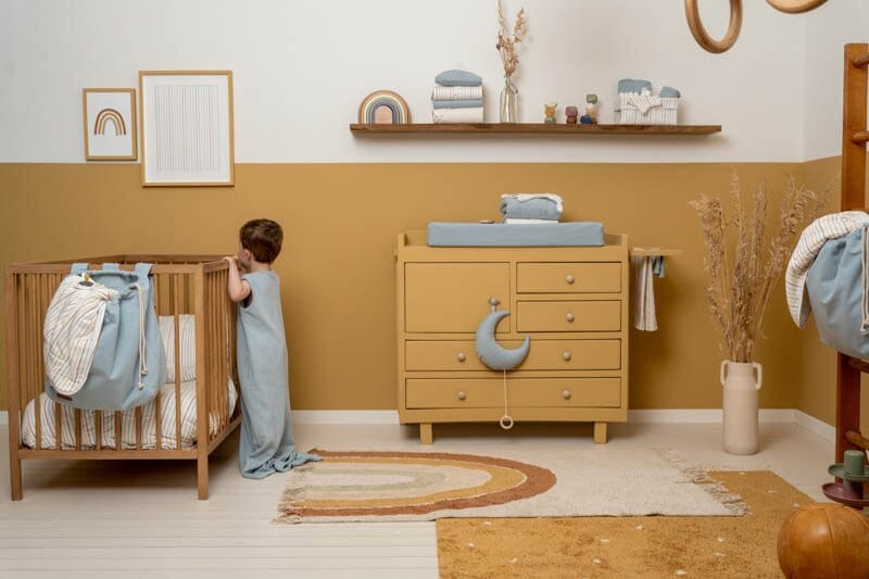 Saco de arrumação de brinquedos pure soft blue accessories Little Dutch