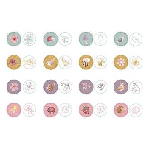 16 Carimbos autotintados - fairy garden