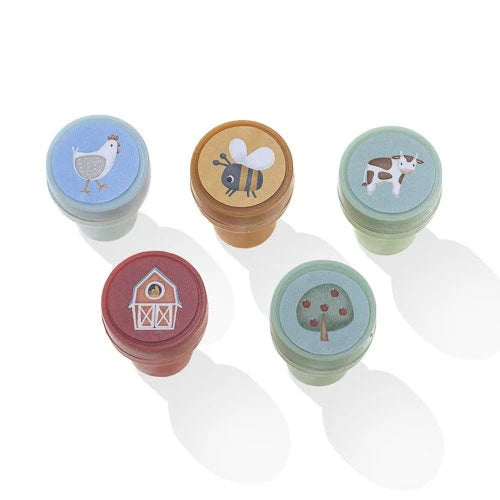 16 Carimbos autotintados - little farm