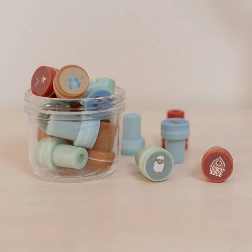 16 Carimbos autotintados - little farm