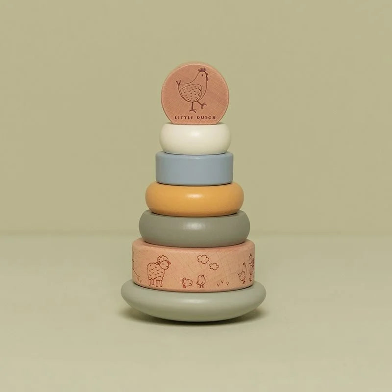 Anéis de empilhar de madeira Little Farm