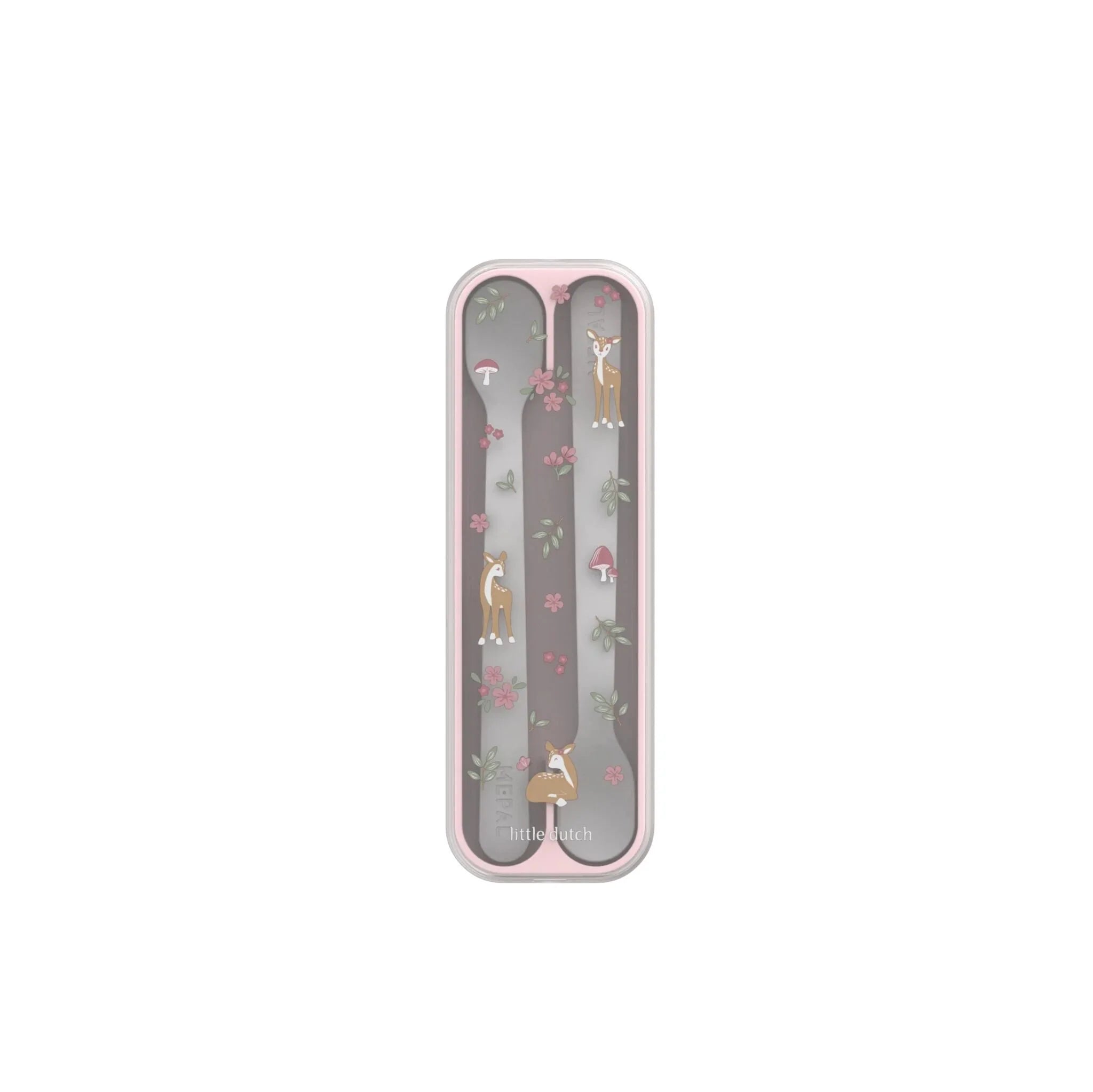 2 colheres longas Fairy Garden + caixa