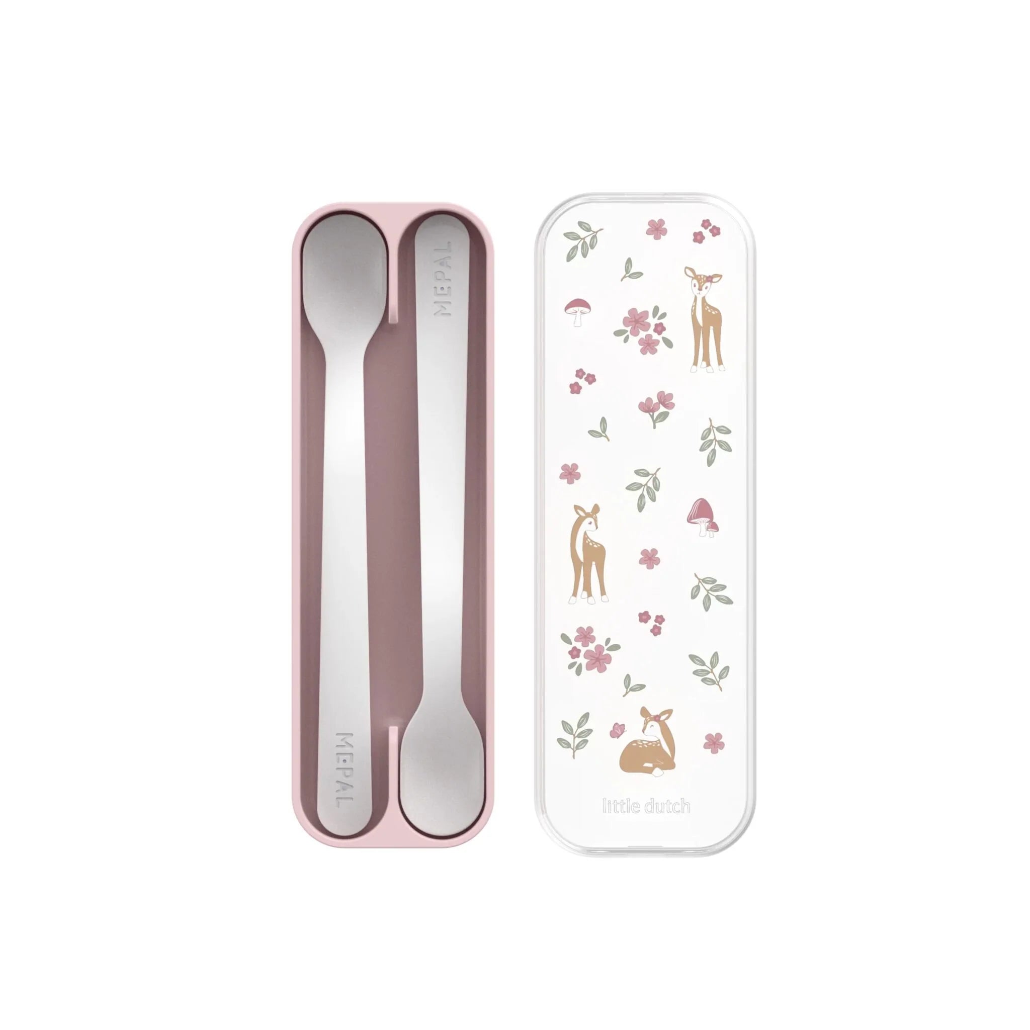 2 colheres longas Fairy Garden + caixa