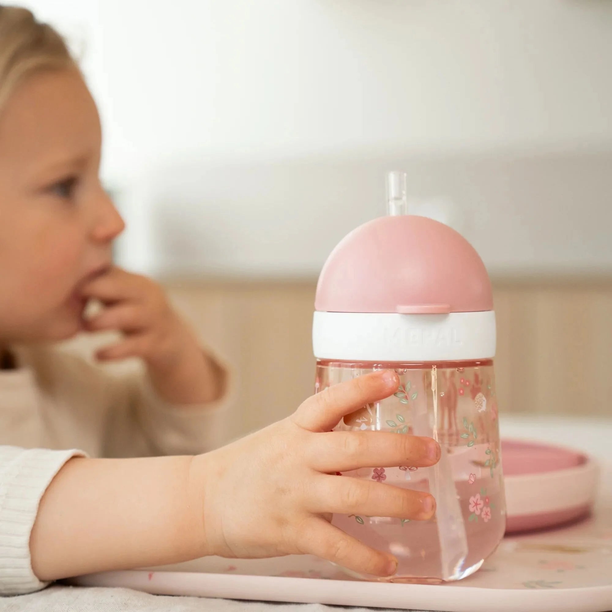 Copo com palhinha 300 ml Fairy Garden