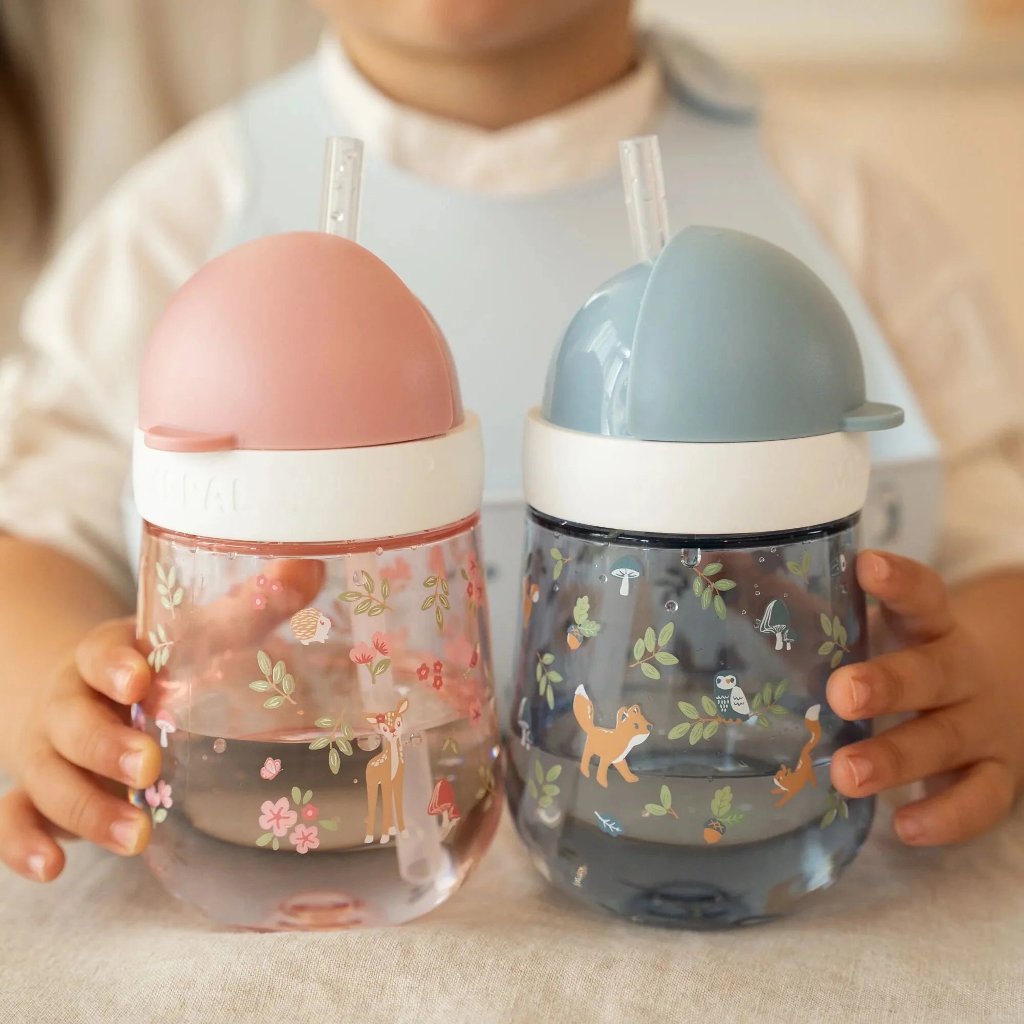 Copo com palhinha 300 ml Fairy Garden