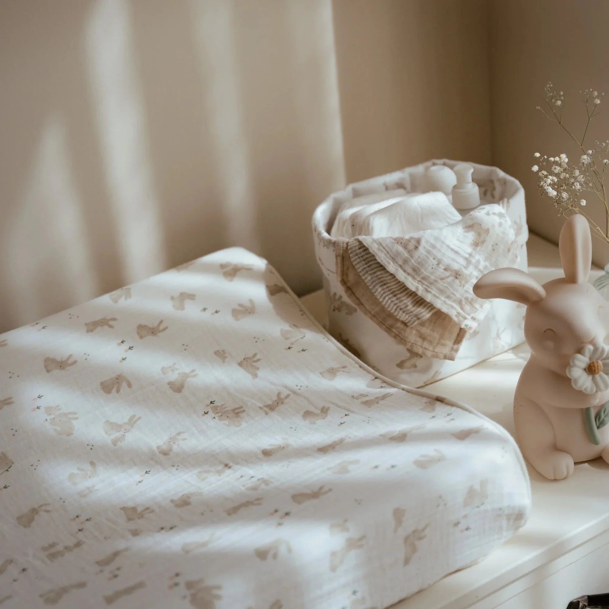 Conjunto 3 toalhitas de musselina baby bunny newborn naturals