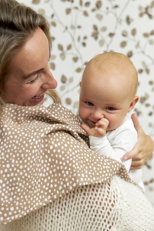 Conjunto 9 musselinas | luvas de banho cheetah taupe Muslin Meyco