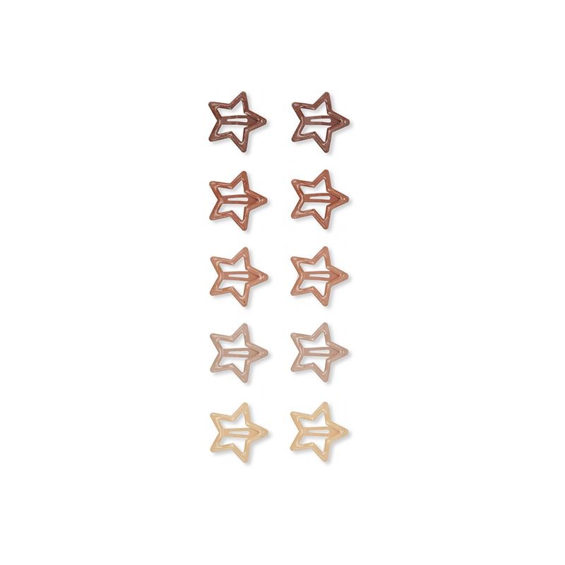 10 ganchos estrela glitter rosie shades