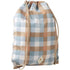 Mochila-saco impermeável cottage blue checks Backpack Fabelab