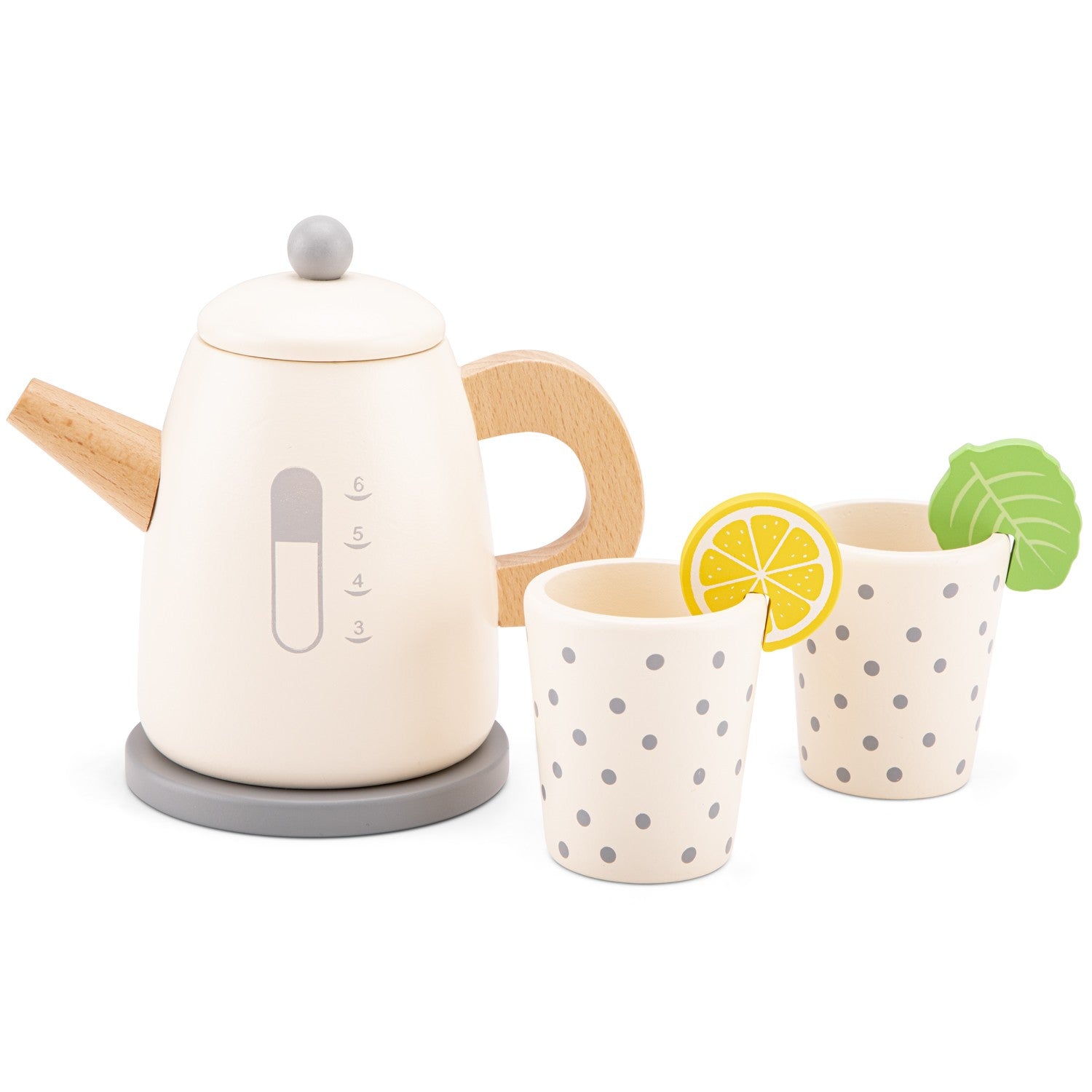 Conjunto de cafeteira elétrica de brincar e copos