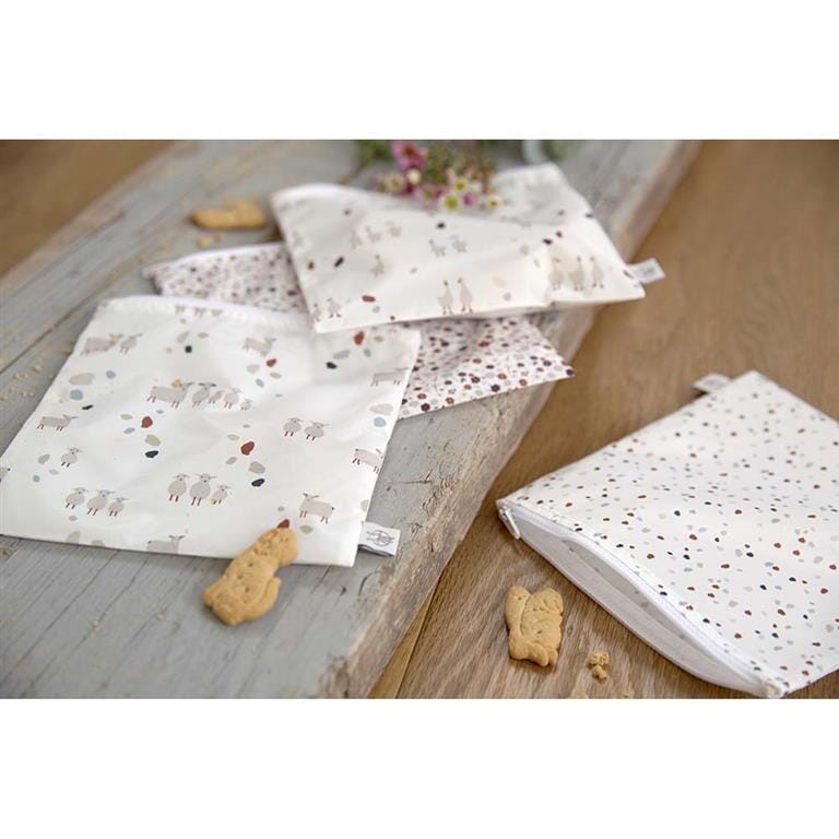 2 bolsas para alimentos flowers | ducks meal Lassig