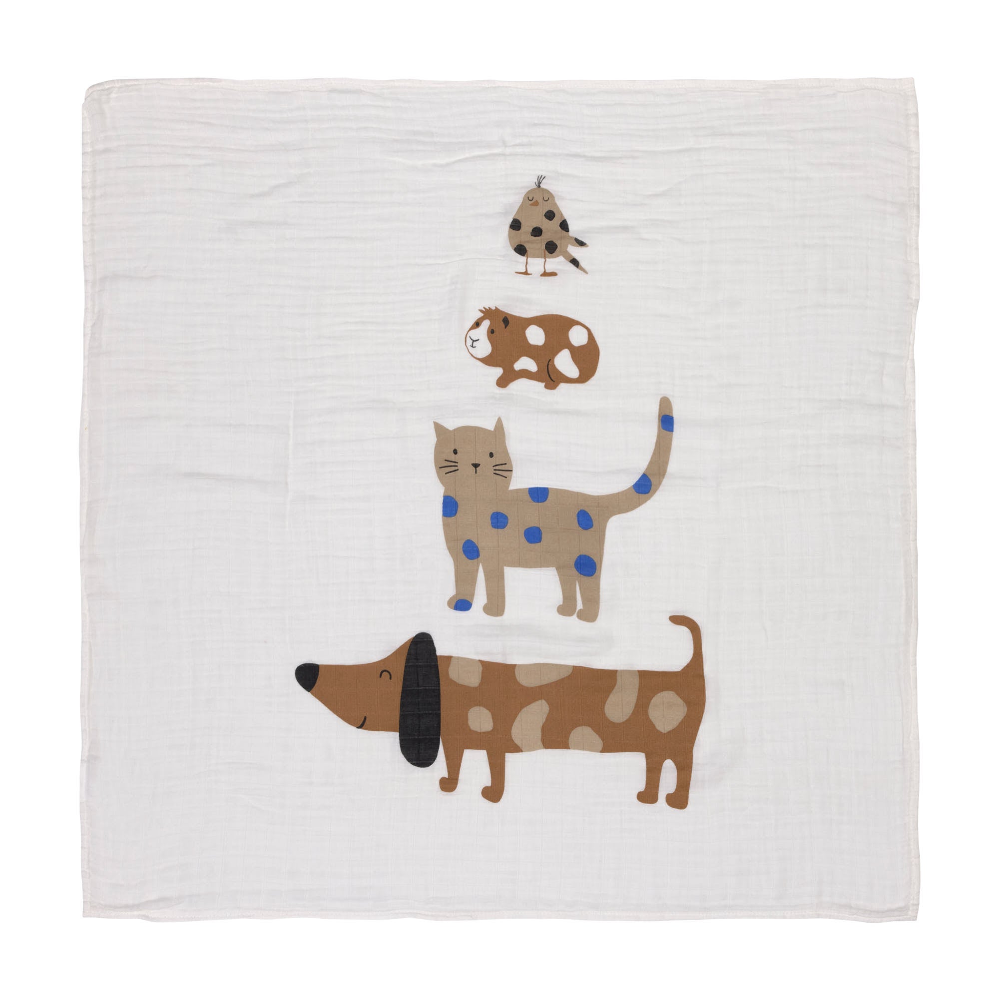 3 musselinas royal blue 80 x 80 cm