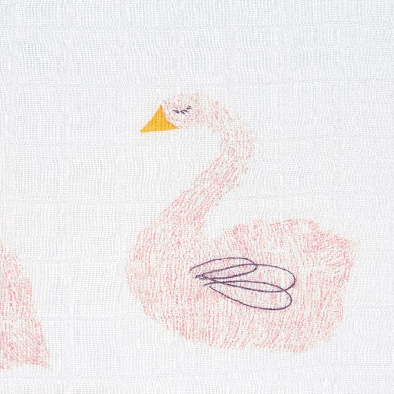 2 musselinas bambu water swan 120 cm Muslin Lassig