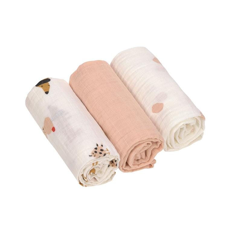 3 musselinas royal orange 60 x 60 cm Muslin Meyco
