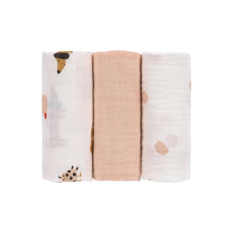 3 musselinas royal orange 60 x 60 cm Muslin Meyco