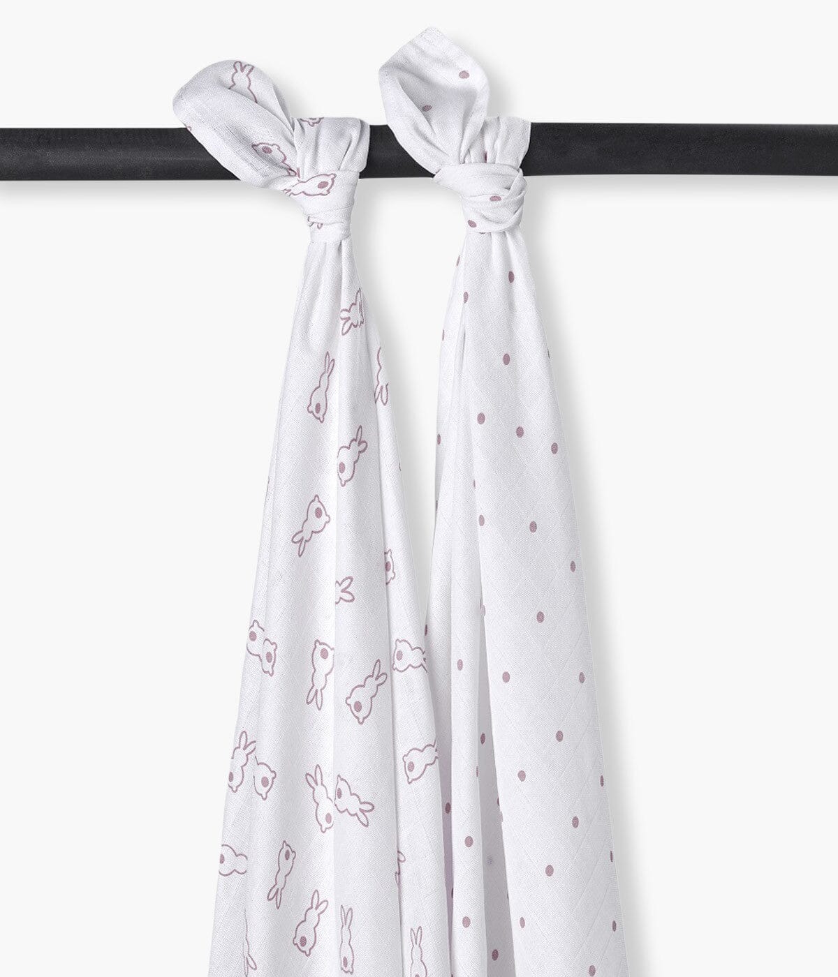 2 musselinas coelhinho rosa 120 x 120 cm Muslin Meyco