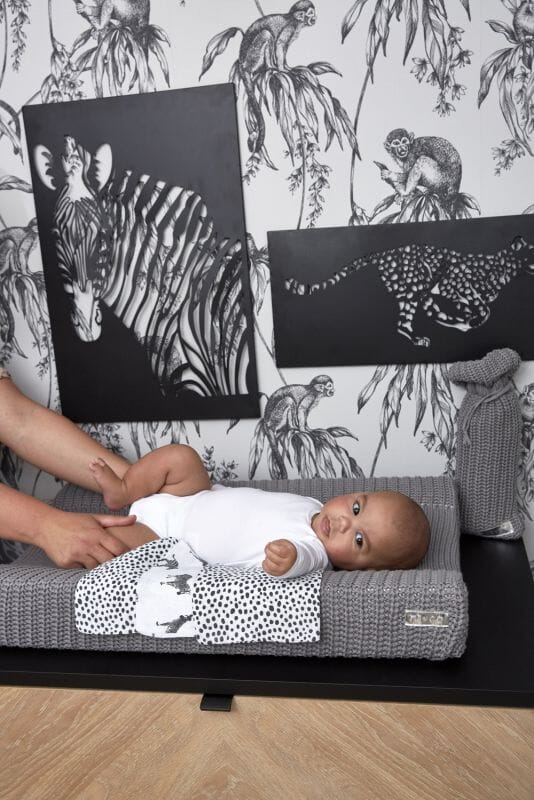 3 musselinas zebra | cheetah black 30x30 cm Muslin Meyco