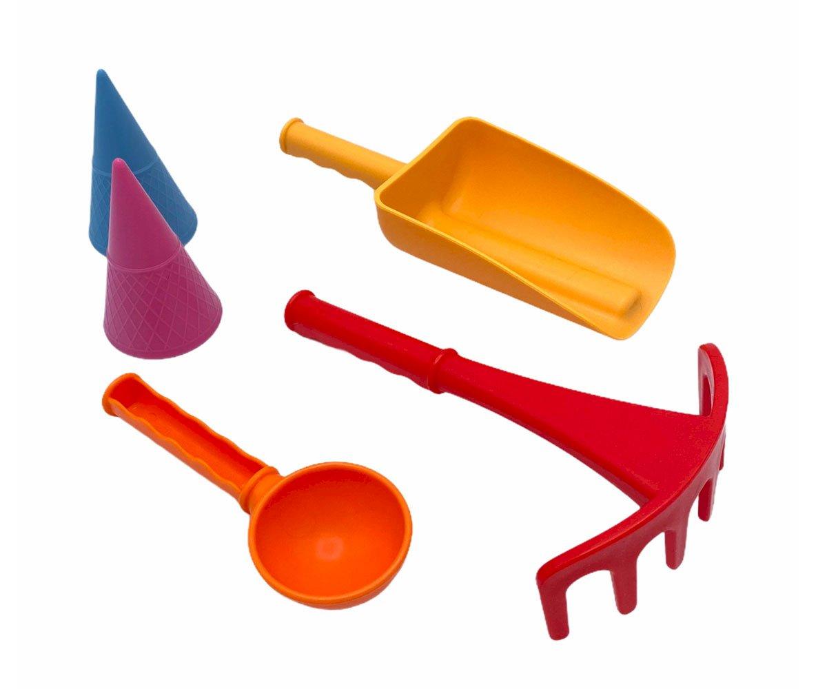 Conjunto COMPACTO brinquedos praia 7 em 1 azul