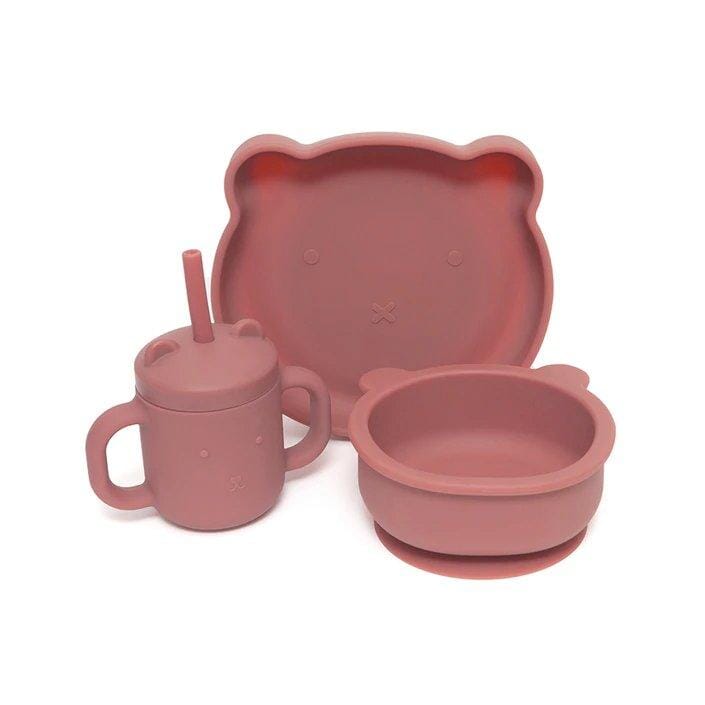 Prato com ventosa bear mahogany rose Dinnerware Petit Monkey