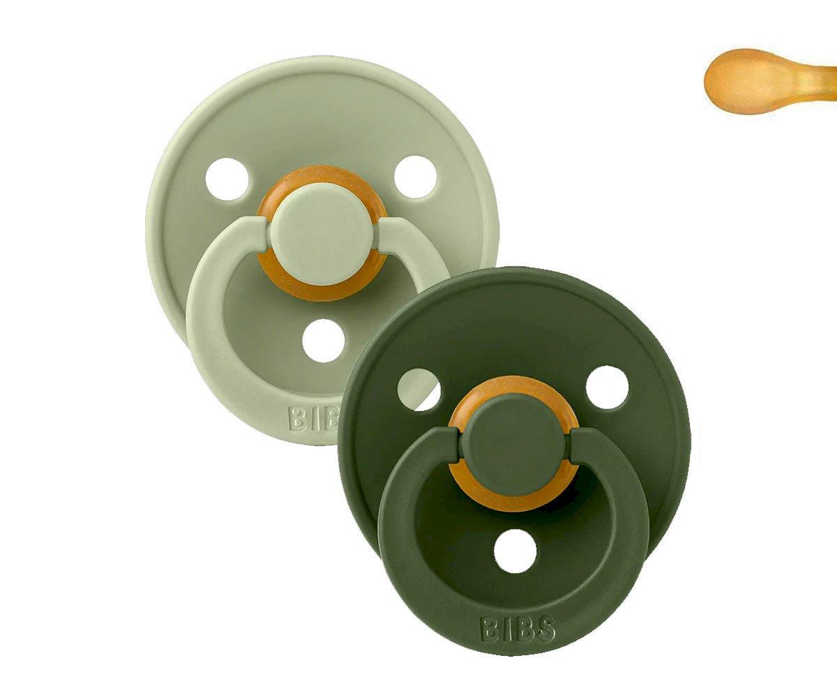 2 chupetas simétricas BIBS Colour sage | hunter green