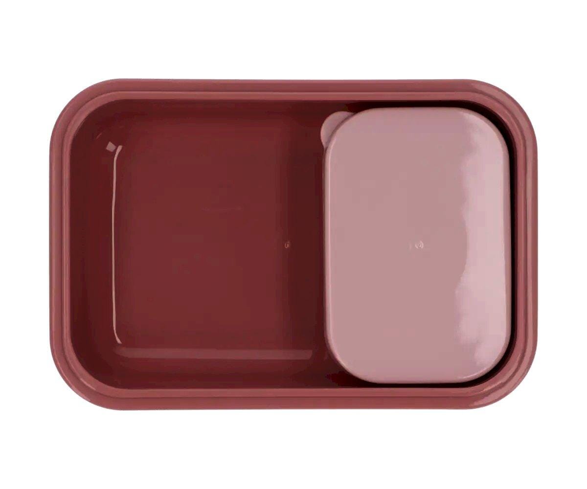 Lancheira bento leaves pink dinnerware tutete