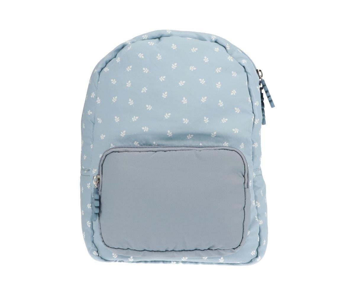 Mochila infantil acolchoada leaves blue Backpack tutete