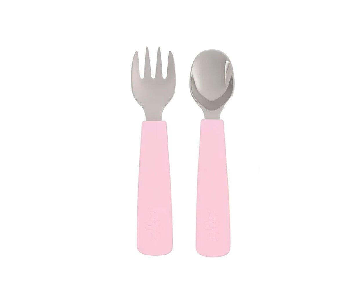 Garfo e colher Feedie powder pink meal we might be tiny