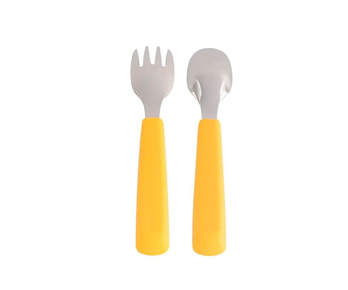 Garfo e colher Feedie yellow meal we might be tiny