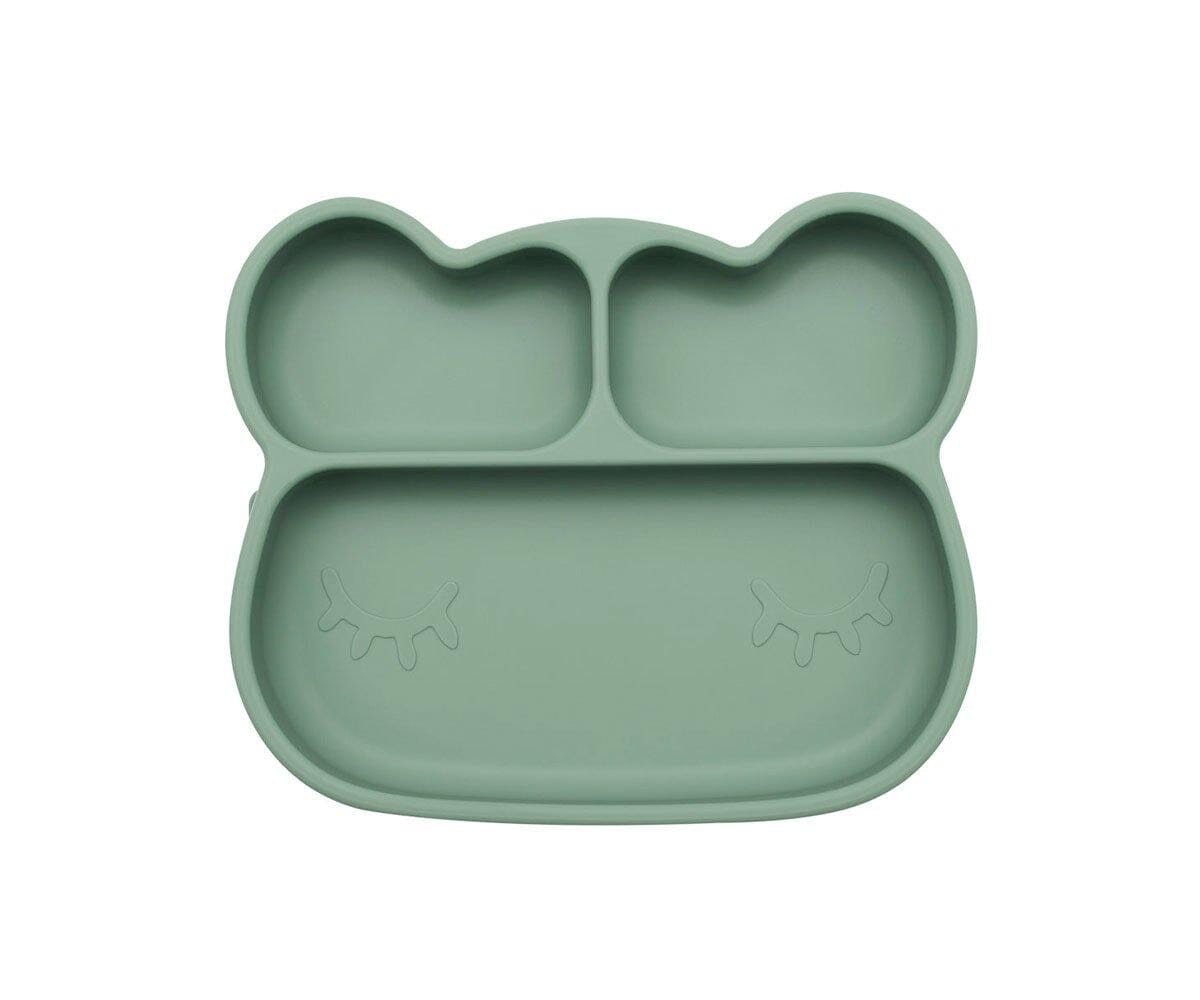 Prato com ventosa stickie ursinho - sage dinnerware we might be tiny