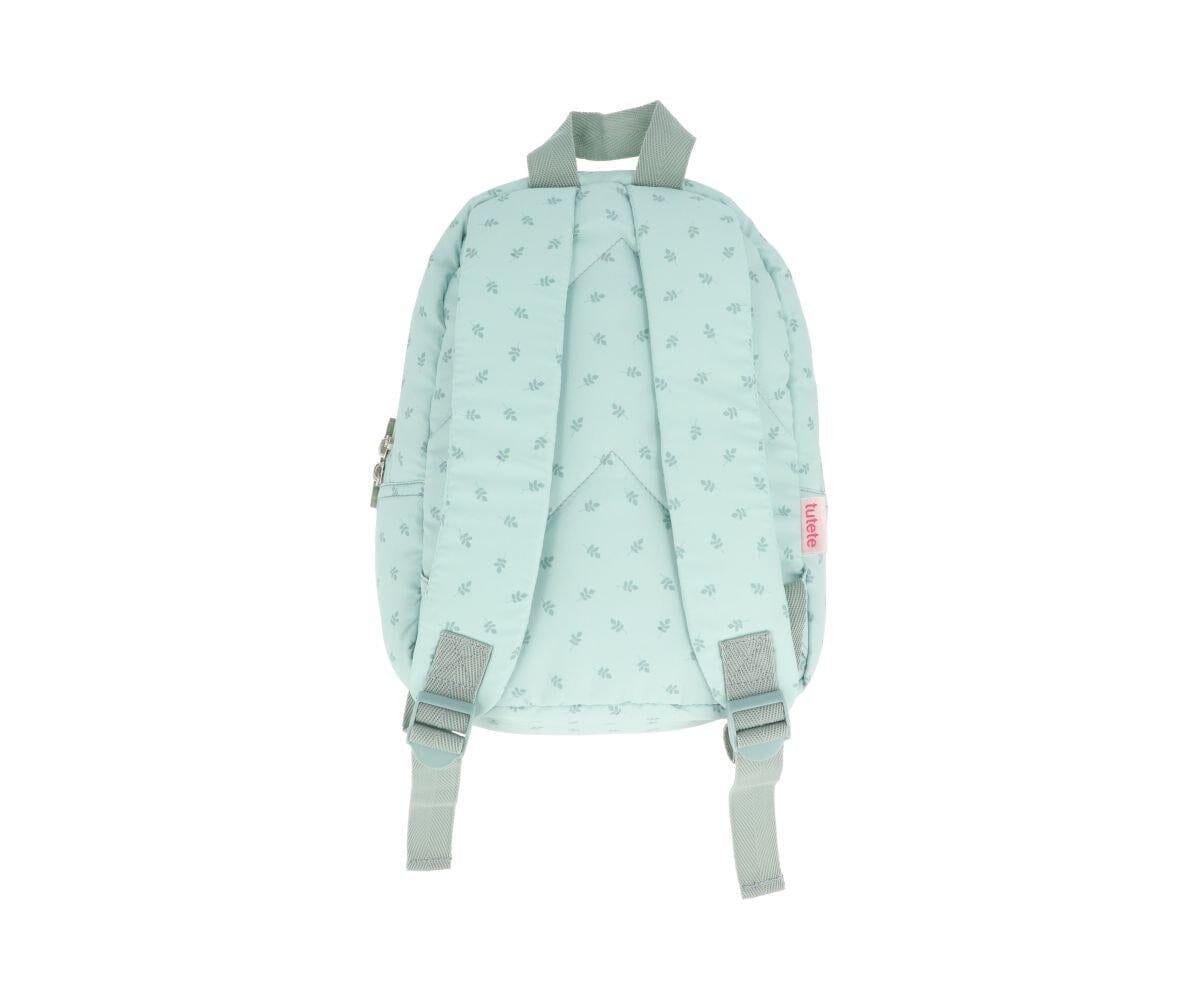 Mochila infantil acolchoada leaves sage Backpack tutete