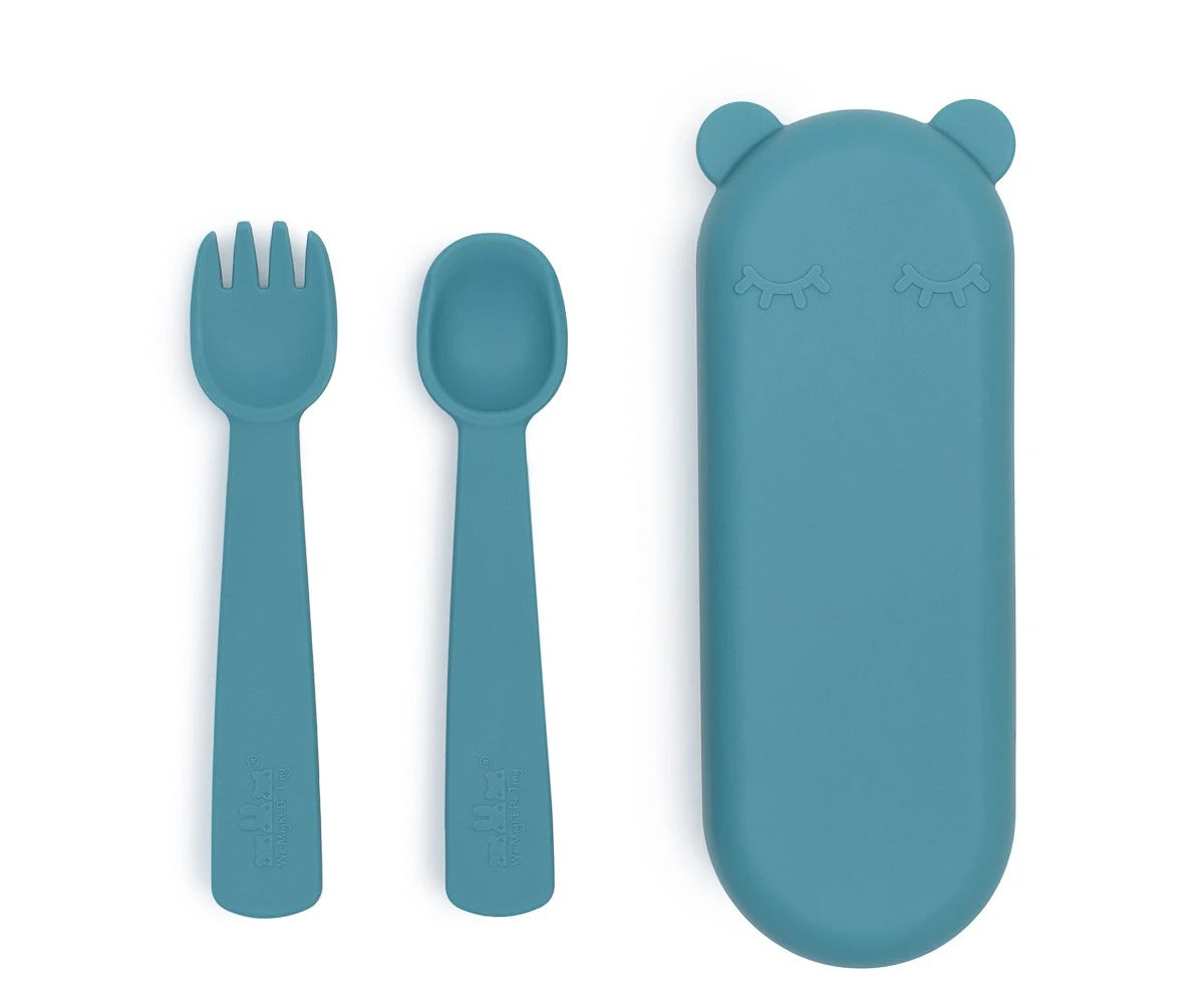 Conjunto feedie colher & garfo - blue dusk