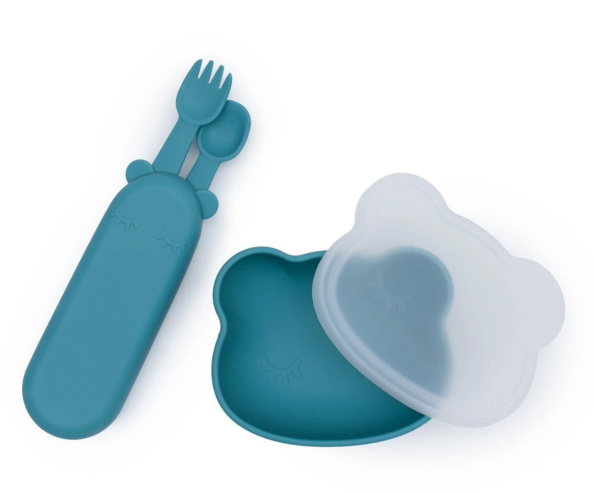 Conjunto feedie colher & garfo - blue dusk