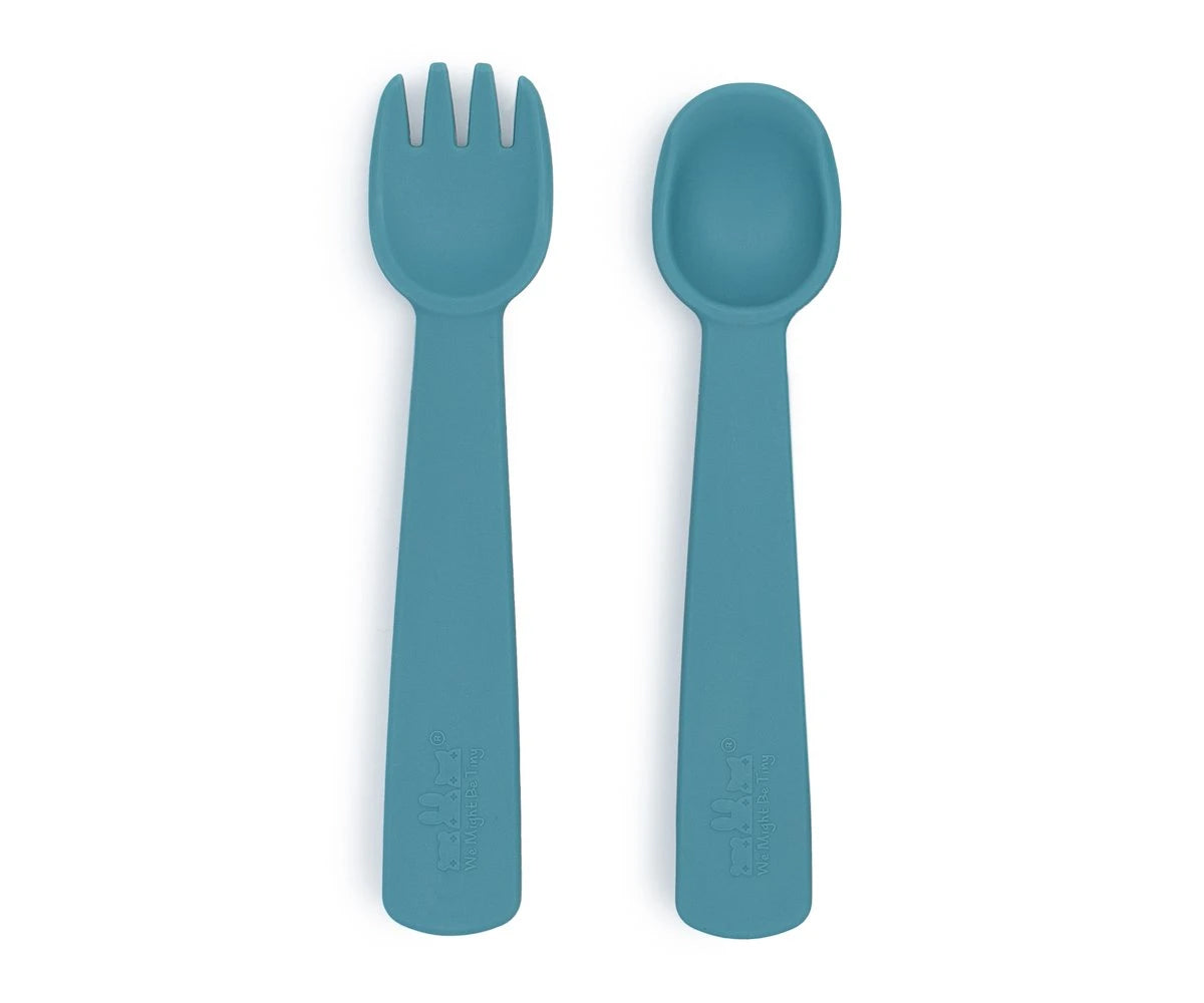 Conjunto feedie colher & garfo - blue dusk