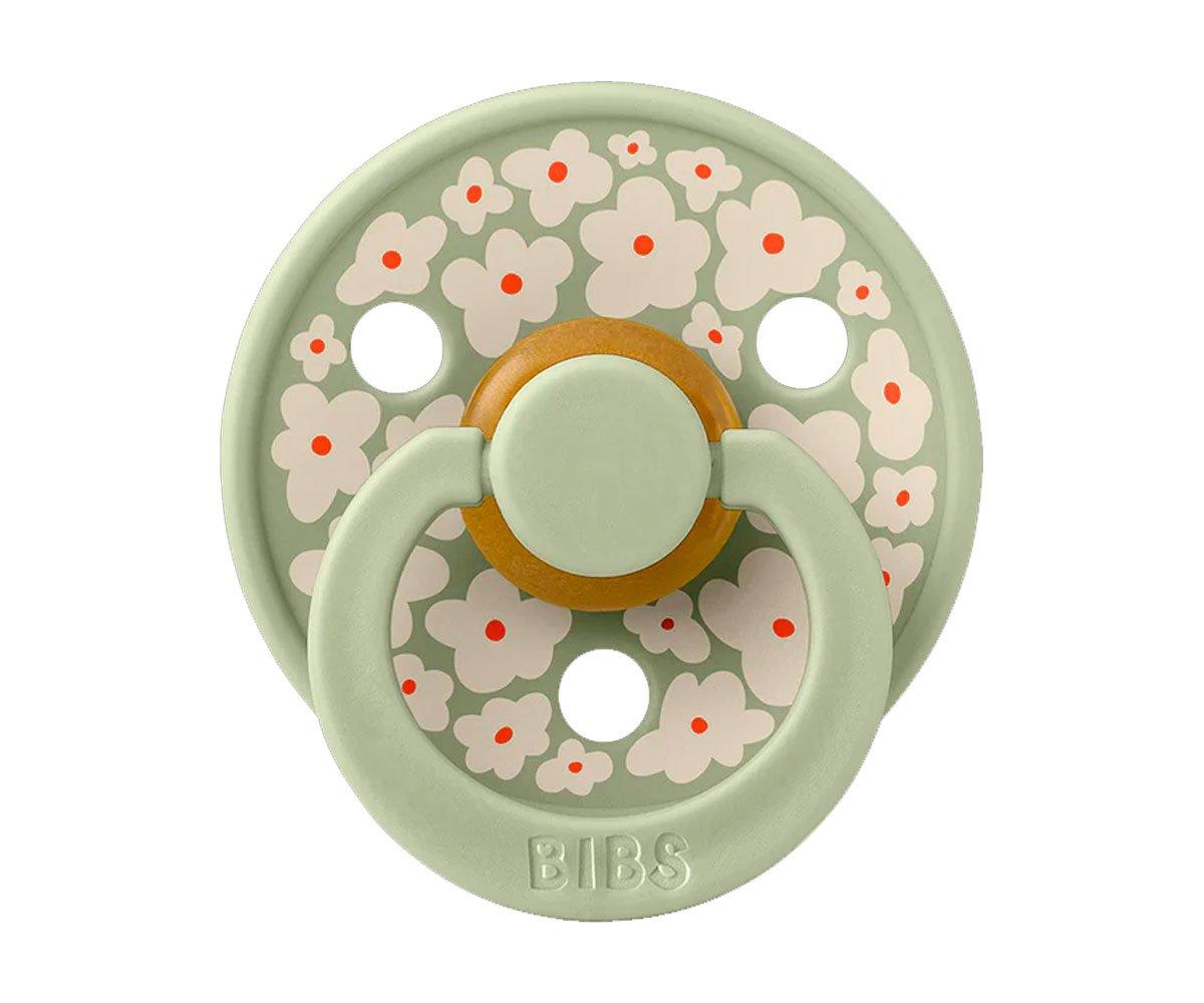2 chupetas redondas BIBS Studio Colour jasmine sage mix