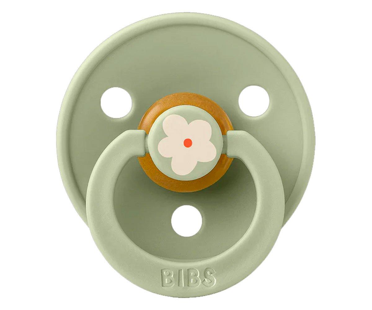 2 chupetas redondas BIBS Studio Colour jasmine sage mix