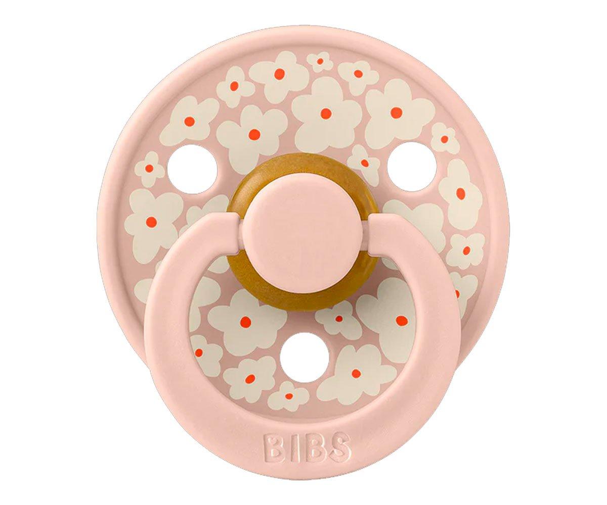 2 chupetas redondas BIBS Studio Colour jasmine blush mix