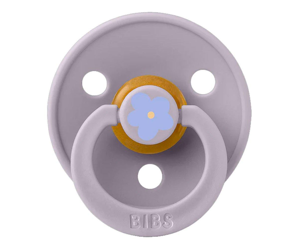 2 chupetas redondas BIBS Studio Colour jasmine fossil grey mix