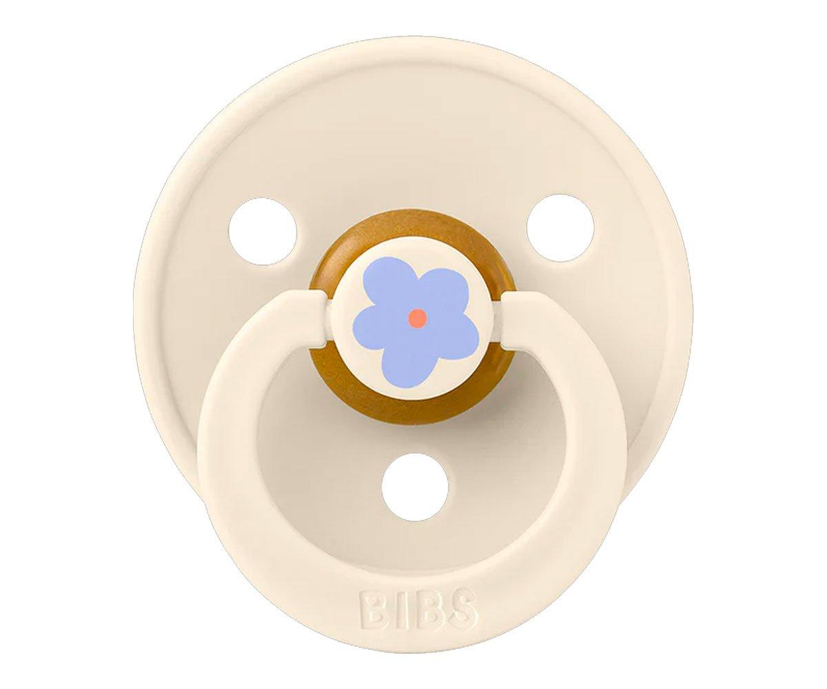 2 chupetas redondas BIBS Studio Colour jasmine ivory mix