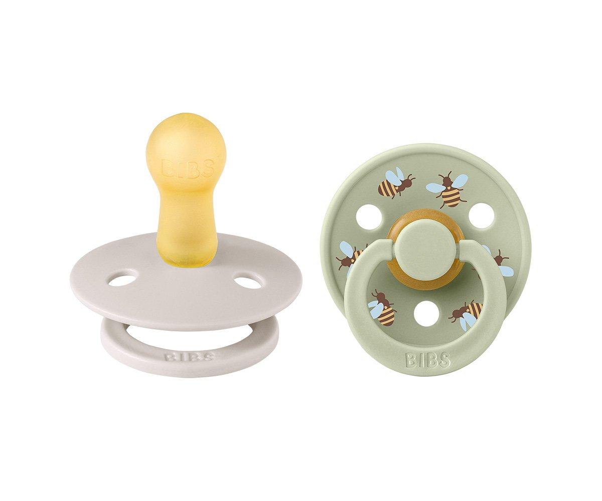 2 chupetas redondas BIBS Studio Colour bumblebee mushroom mix