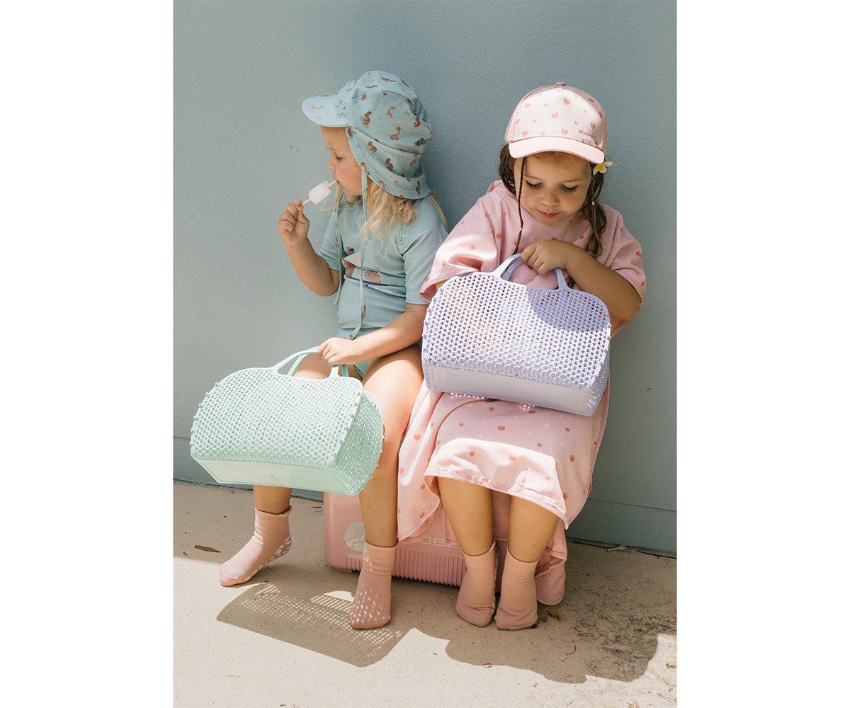 Bolsa plástico retro vintage sea green