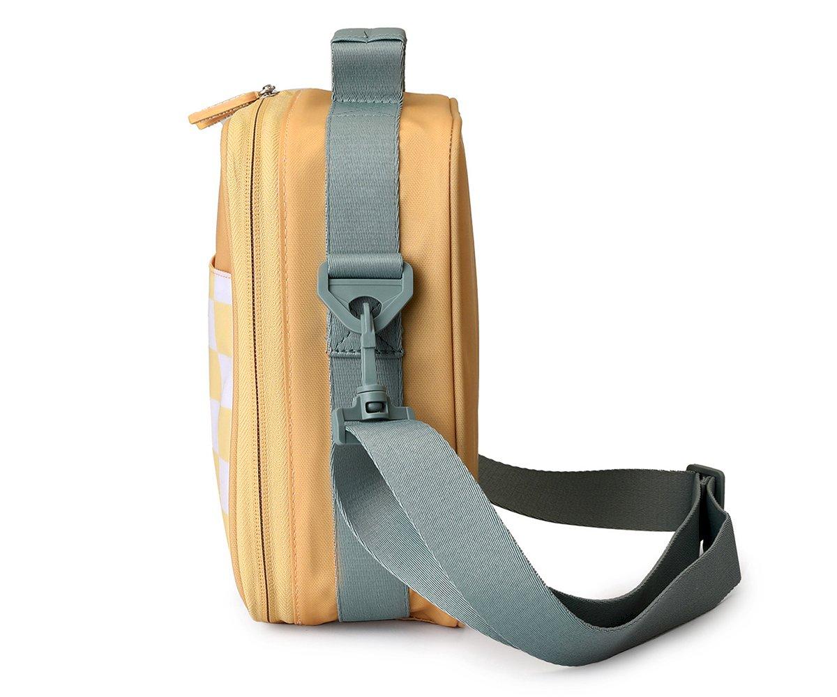 Bolsa lanches rígida stripes yellow chest