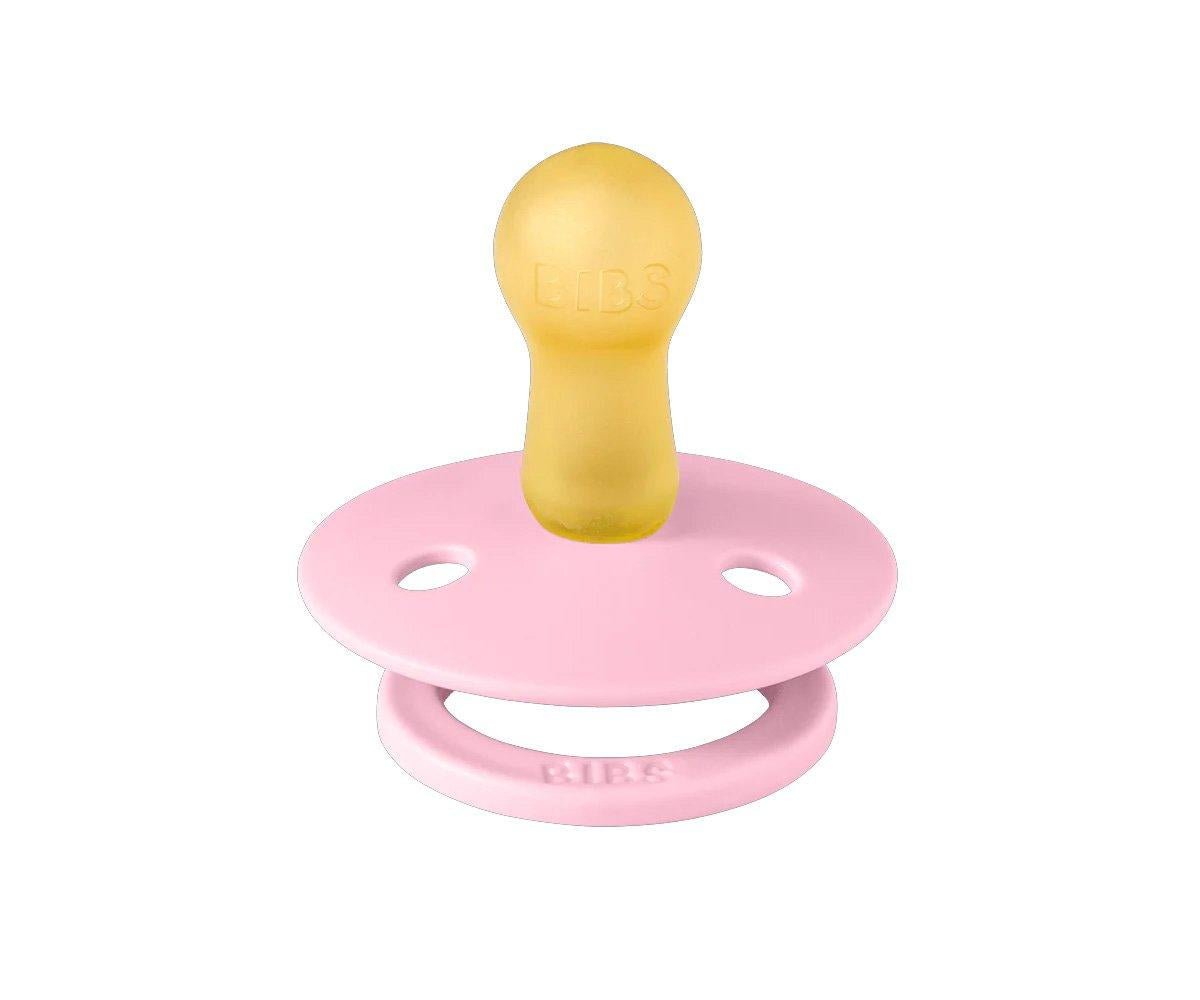 2 chupetas redondas BIBS Studio Colour block baby pink coral mix