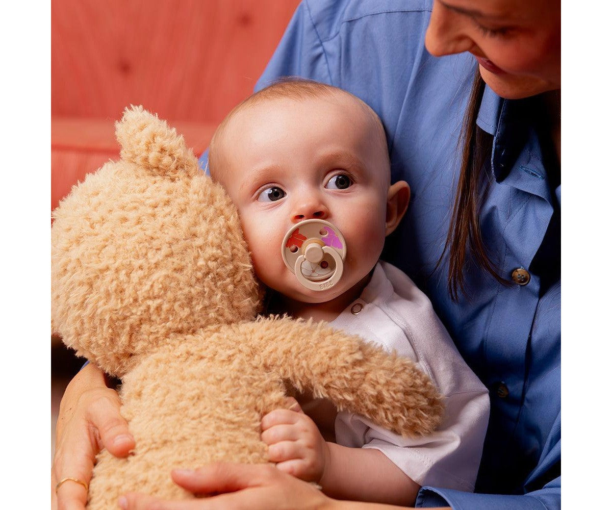 2 chupetas redondas BIBS Studio Colour morning bloom