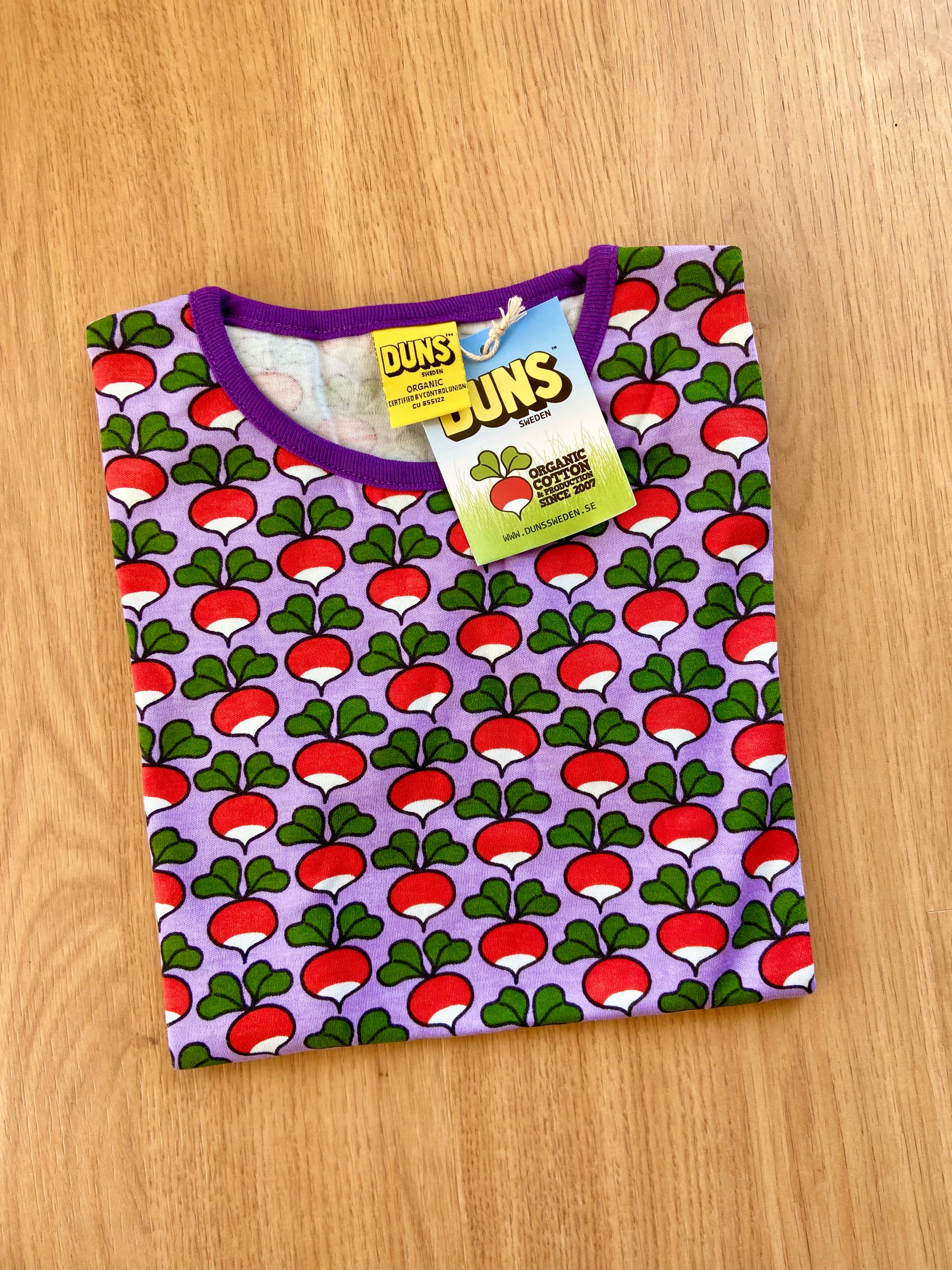 T-shirt rabanetes purple 8-9 anos (último tamanho)