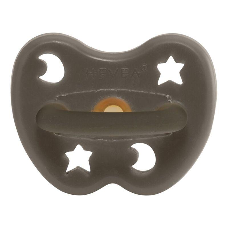 Pacifier shitake grey round 3-36 M Hevea pacifier Hevea