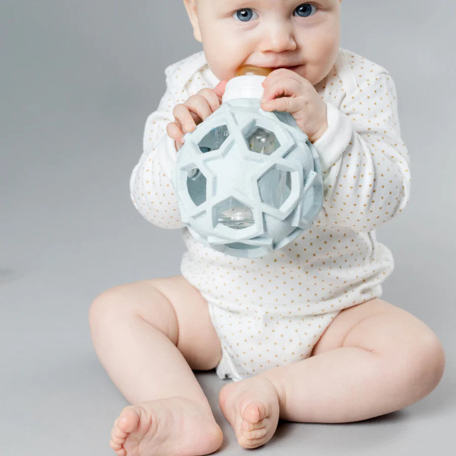 2 em 1 Biberão de vidro + bola de estrelas blue Biberão Hevea