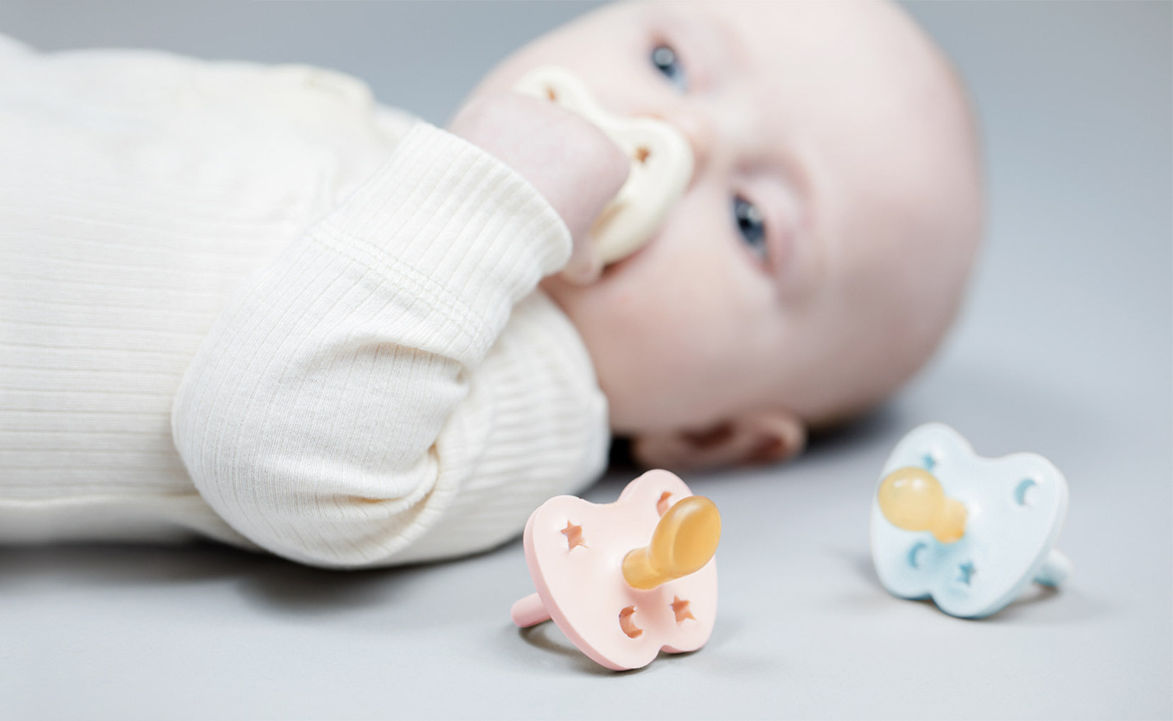 Chupeta ortodôntica látex baby blue 0-3 M