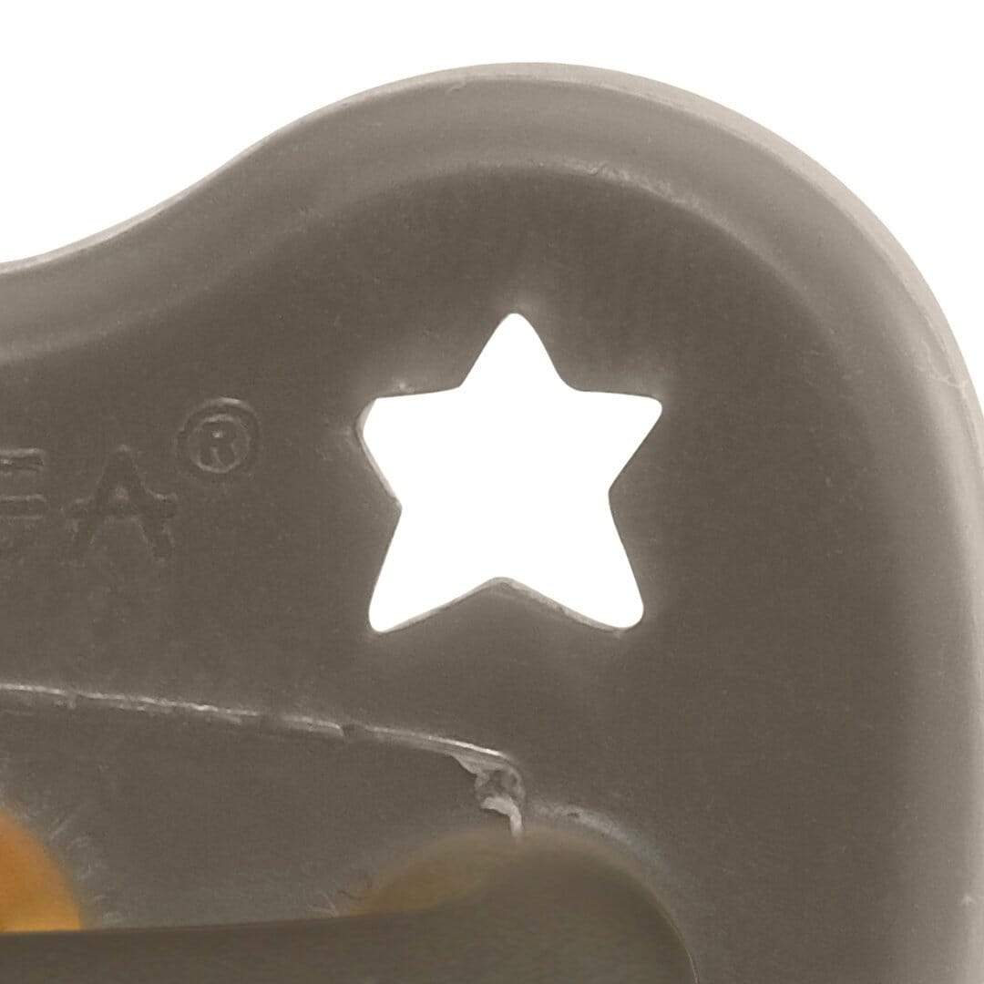 Pacifier shitake grey round 3-36 M Hevea pacifier Hevea